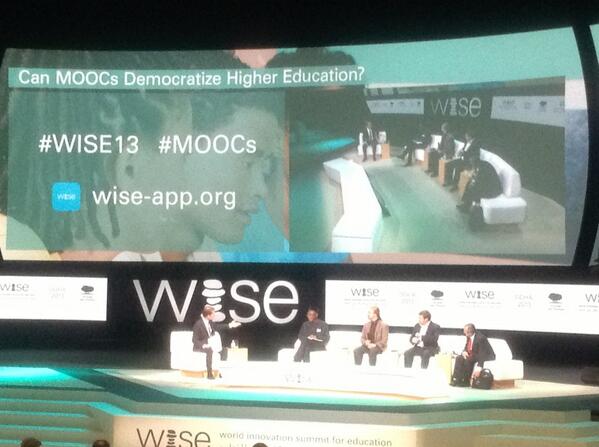 Can #MOOCs democratize higher education? #WISE13 w…
